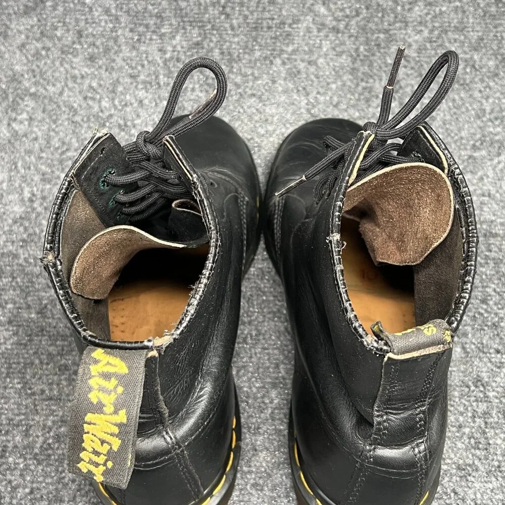 Dr.‎ Martens 1460 Ben Boots Mens Sz 10 Black Smooth Leather Made In England Lace